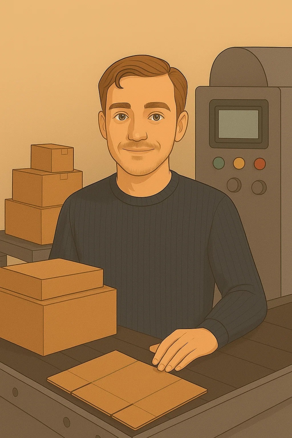 ai bild när jag jobbar som maskinoperatör 